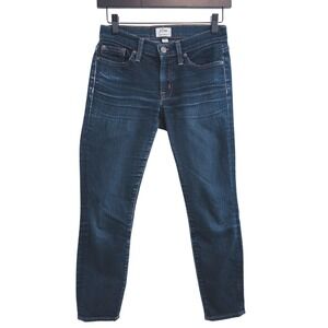 J.Crew Toothpick Skinny Jeans Women‎ 24P Dark Wash Blue Denim Petite Low Rise